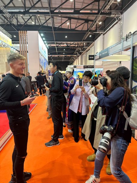 Ben at the China stand
