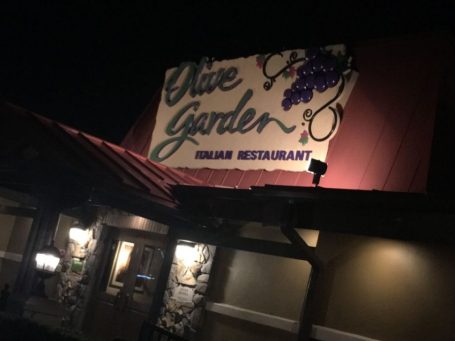 One of our favourite restaurants, Olive Garden.