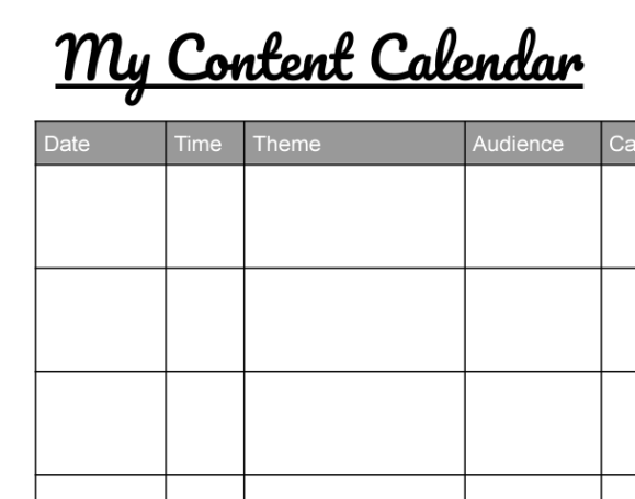 My Content Calendar